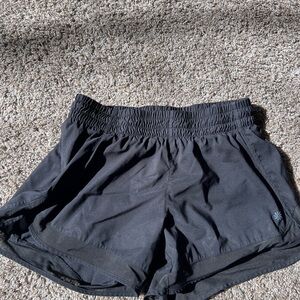 Black Athleta run shorts